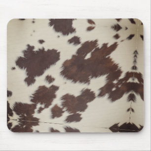 Monarch Cow Black Fur Mouse Mat