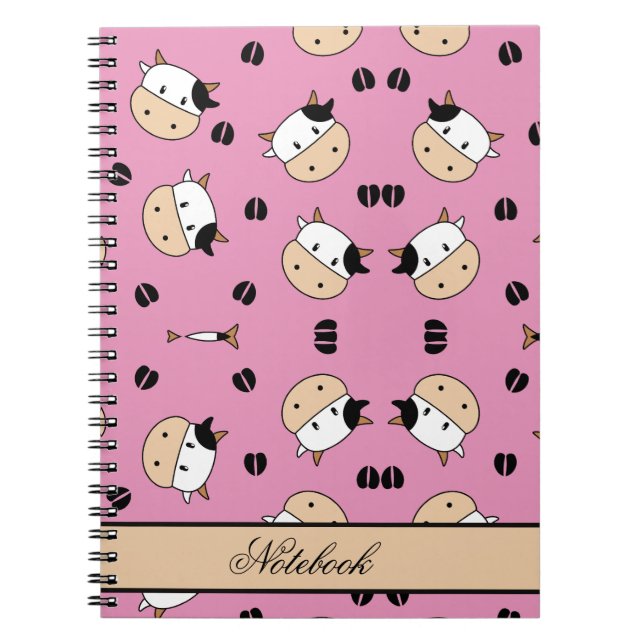 Monarch Cow Black  Fur  Notebook (Front)