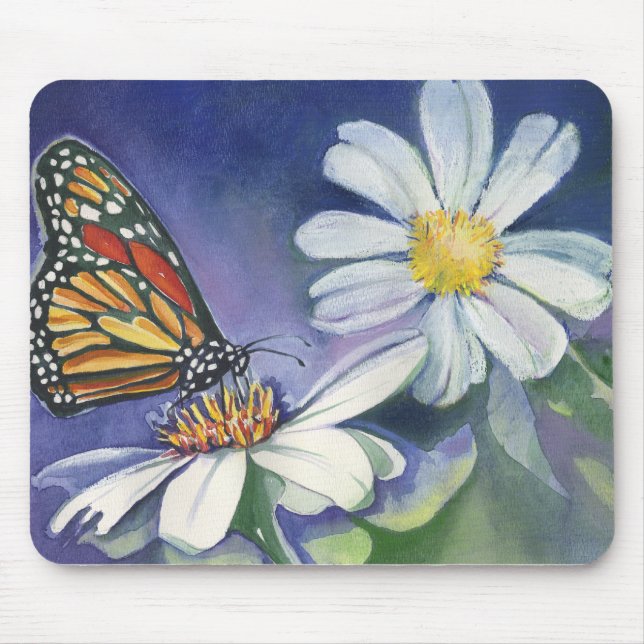 Monarch & Daisies Mouse Mat (Front)