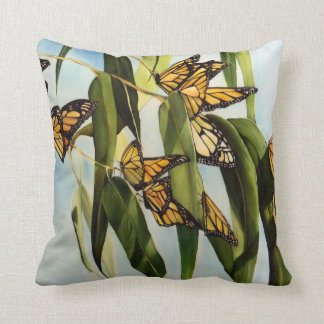Monarch Dance Butterfly Throw Pillow