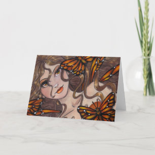 "Monarch Fairy" blank fantasy greeting card