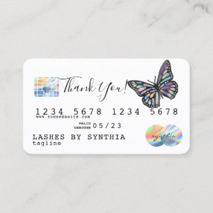 Monarch Holograph Thank You Modern Credit Card