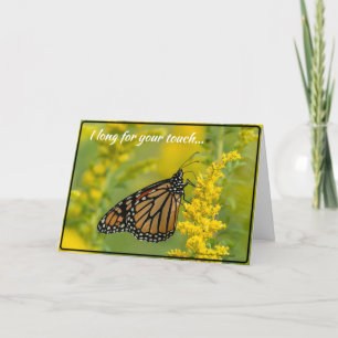Monarch In A Sea of Yellow  Folded Greeting Card