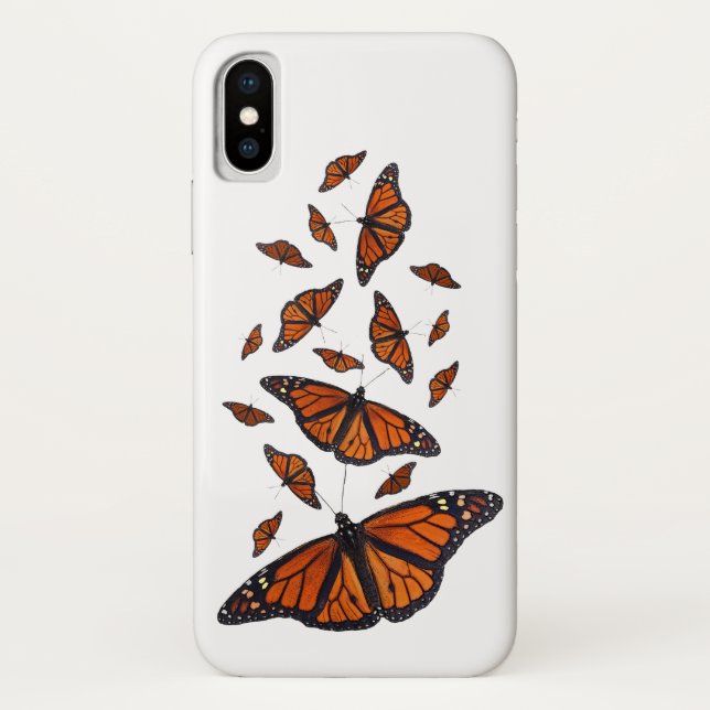 Monarch Medley iPhone X Case (Choose Colour) (Back)