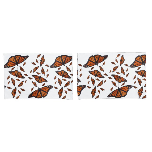 Monarch Medley Pillowcases (choose colour) (Front-Set)