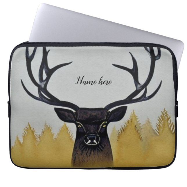 Monarch of the Glen - Scottish stag Laptop Sleeve (Front)