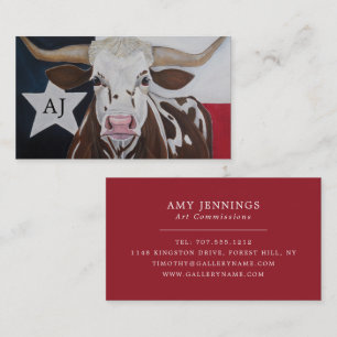 Monarch of the Rangeland Painting by Alfred Fox Business Card