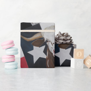 Monarch of the Rangeland Painting by Alfred Fox Wrapping Paper