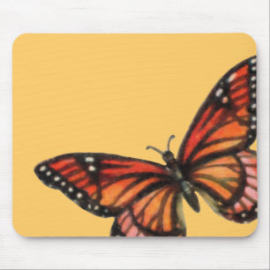 Monarch on Custom Colour Background Mouse Mat