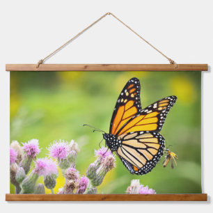 Monarch on Thistle Hanging Tapestry