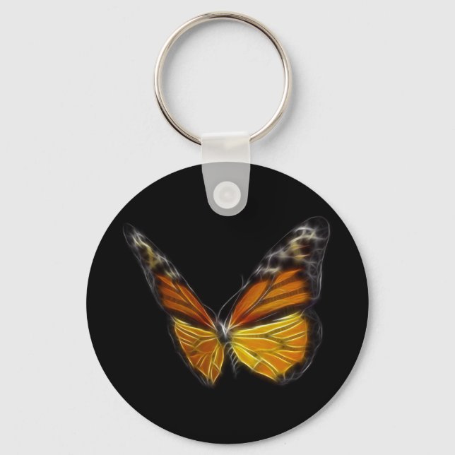 Monarch Orange Butterfly Flying Insect Key Ring (Front)