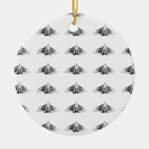 Monarch outline  all around ceramic tree decoration