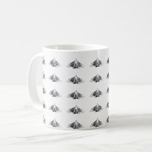 Monarch outline all around coffee mug