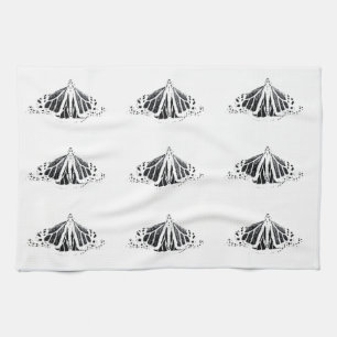 monarch outline tea towel