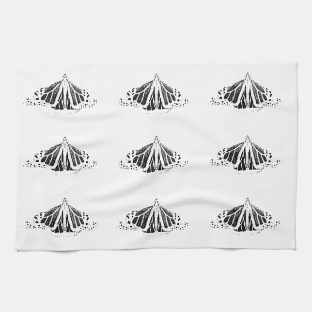 monarch outline tea towel (Horizontal)