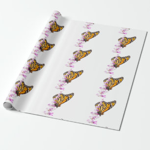 Monarch perched on Lavender Wrapping Paper