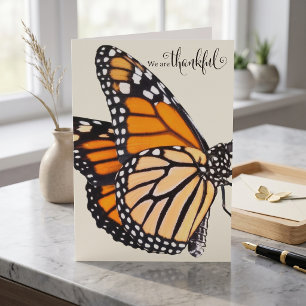 Monarch Thank You Folded Note Card
