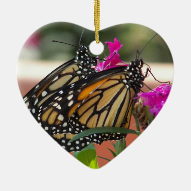 Monarch Twins #1-heart ornament (Front)