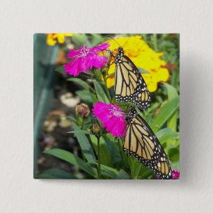 Monarch Twins #2-button 15 Cm Square Badge