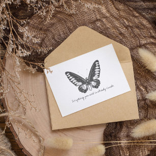 Monarch Vintage Watercolor Butterfly Postcard