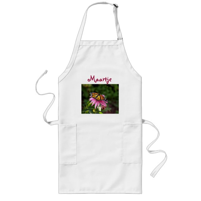 monarch with wings spread long apron (Front)