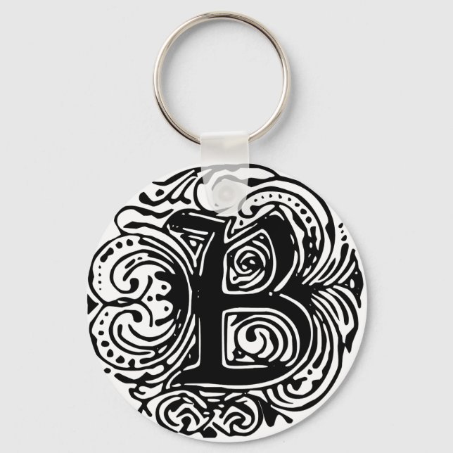 Monarchia Black  "B" Key Ring (Front)