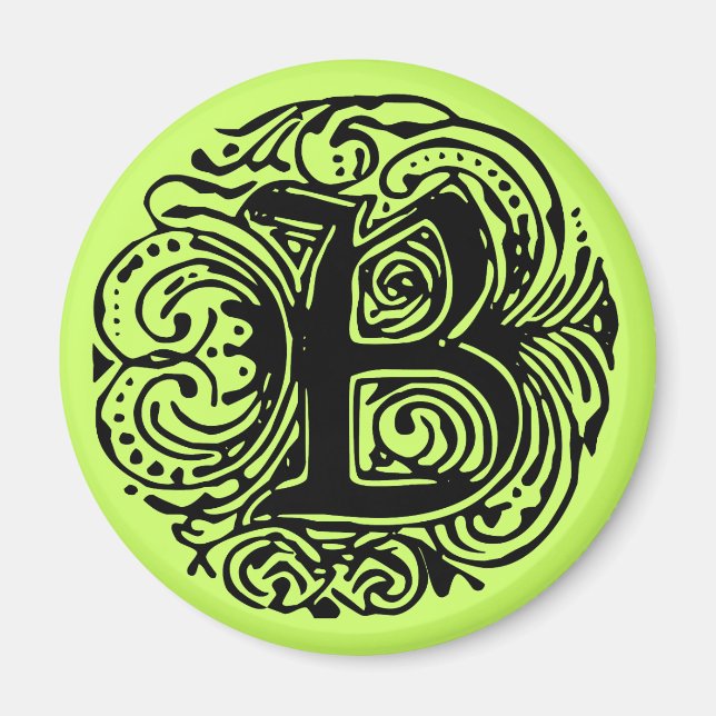 Monarchia Black  "B" Magnet (Front)