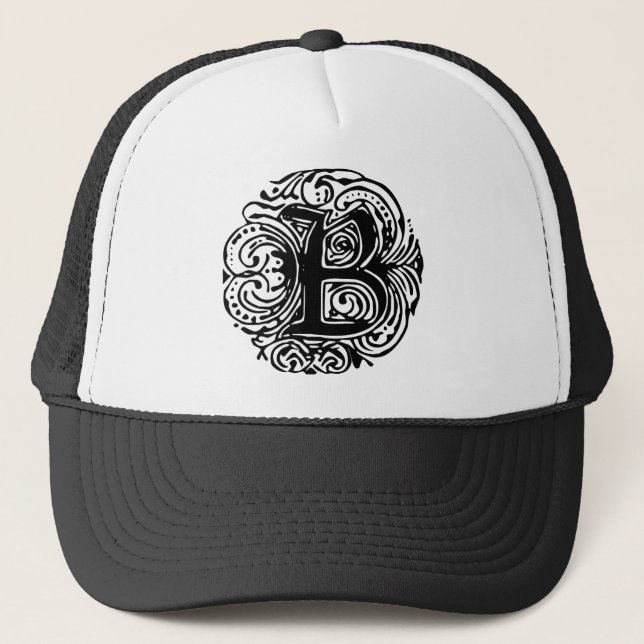 Monarchia Black  "B" Trucker Hat (Front)