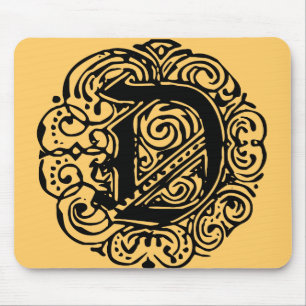 Monarchia Black "D" Mouse Mat