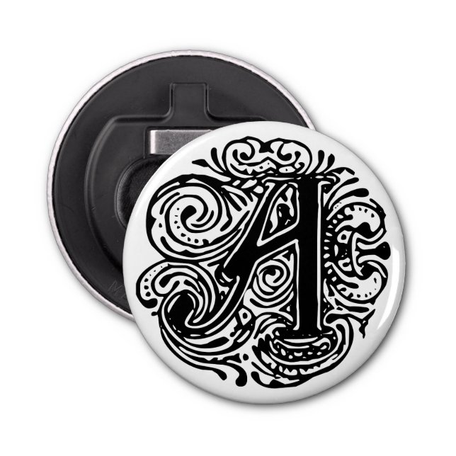 Monarchia Black Letter "A" Bottle Opener (Front)