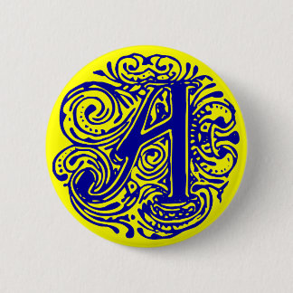 Monarchia Blue "A" 6 Cm Round Badge