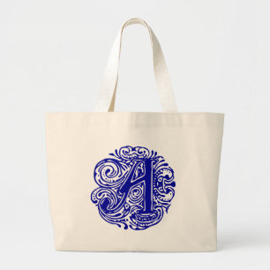 Monarchia Blue "A" Large Tote Bag