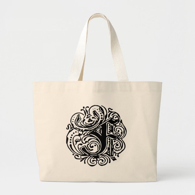 Monarchia "F" Large Tote Bag (Front)