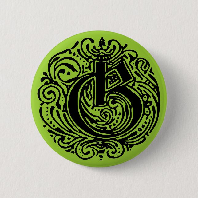 Monarchia "G" 6 Cm Round Badge (Front)