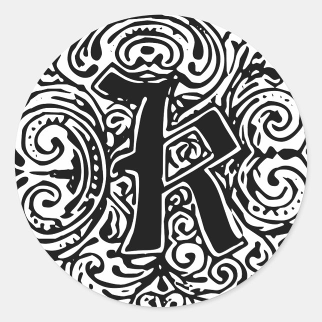 Monarchia "K" Classic Round Sticker (Front)