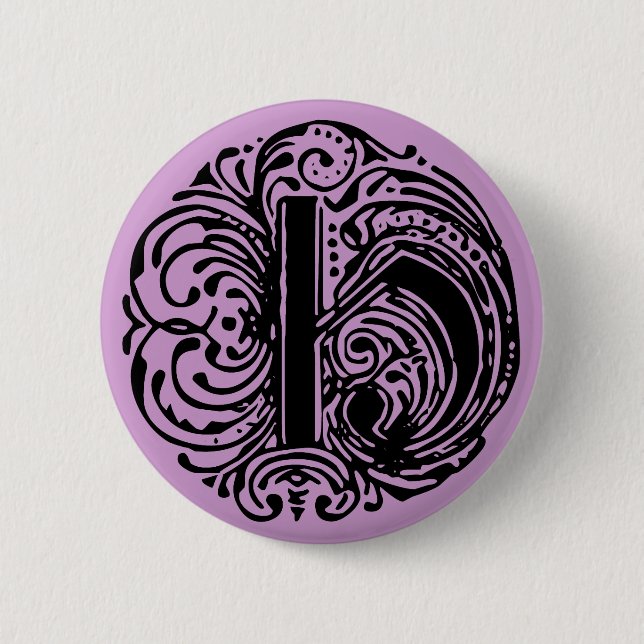 Monarchia Letter "H" 6 Cm Round Badge (Front)