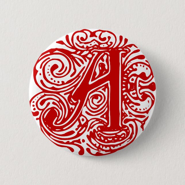 Monarchia Red "A" 6 Cm Round Badge (Front)
