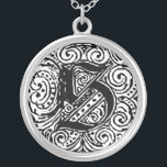 Monarchia "S" Silver Plated Necklace<br><div class="desc">Fancy Letter Monogram font called Monarchia. A Victorian vintage style text. Customise this with your artwork or text. Transfer this design to any product.</div>