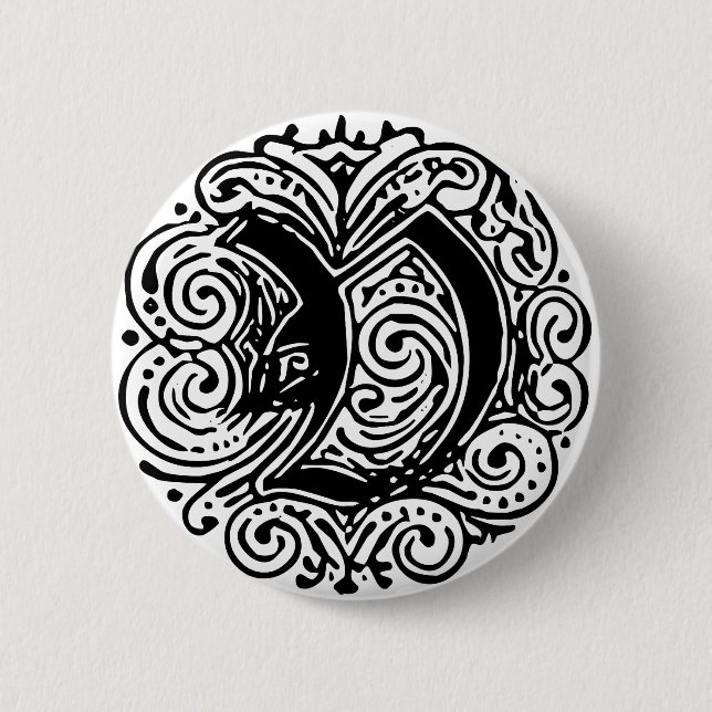 Monarchia "V" 6 Cm Round Badge (Front)