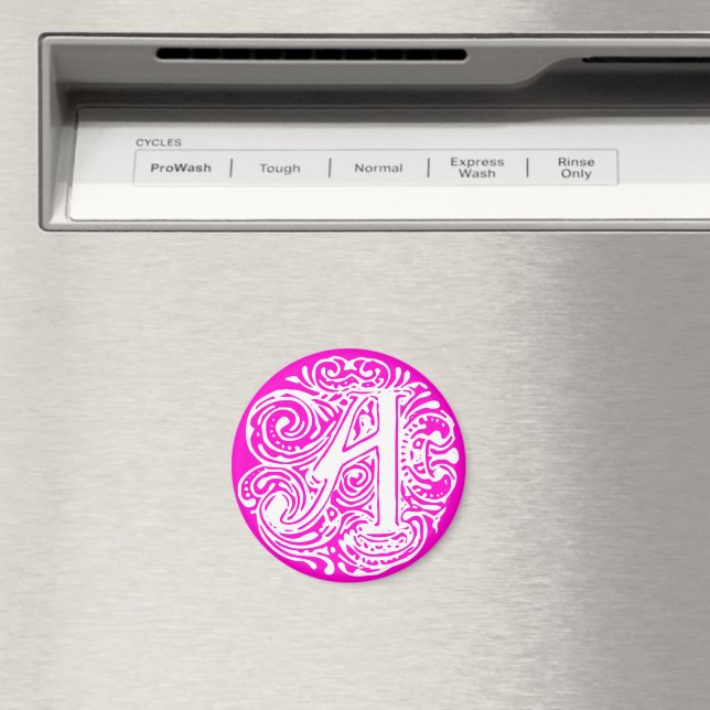 Monarchia White Letter "A" Magnet (In Situ (Dishwasher))