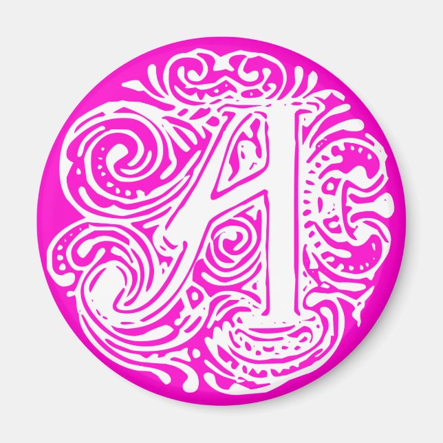 Monarchia White Letter "A" Magnet (Front)