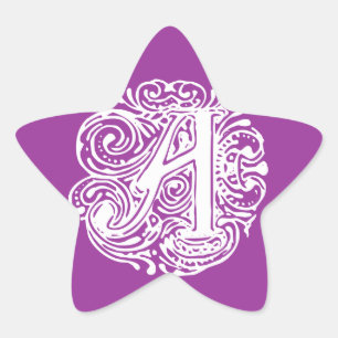 Monarchia White Letter "A" Star Sticker