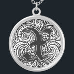 Monarchia "X" Monogram Pendant Necklace<br><div class="desc">Fancy Letter Monogram font called Monarchia. A Victorian vintage style text. Customise this with your artwork or text. Transfer this design to any product.</div>