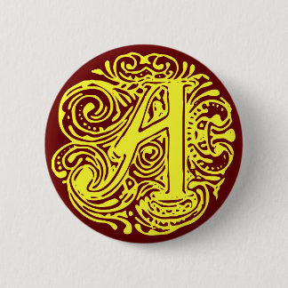 Monarchia Yellow "A" 6 Cm Round Badge