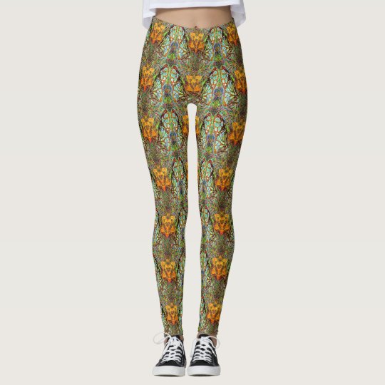 Monarchs Hearts and Stars Patterned Leggings