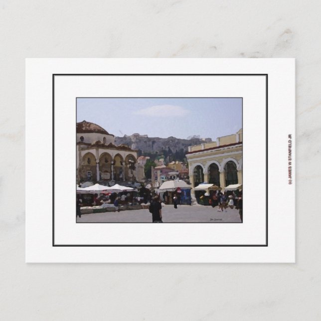 Monasteraki Square in Athens, Greece Postcard (Front)