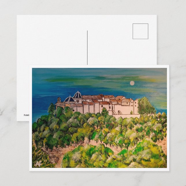 Monasterio de San Miguel Painting by Alfred Fox Postcard (Front/Back)