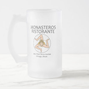 Monasteros Ristorante, Chicago, Illinois Frosted Glass Beer Mug