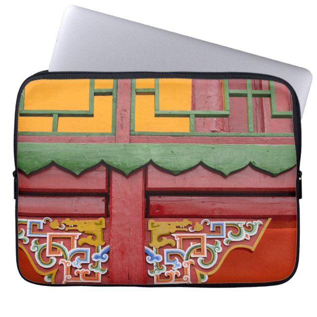 Monastery Building Detail Laptop Sleeve (Front)