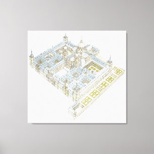 Monastery of San Lorenzo El Real de El Escorial. Canvas Print